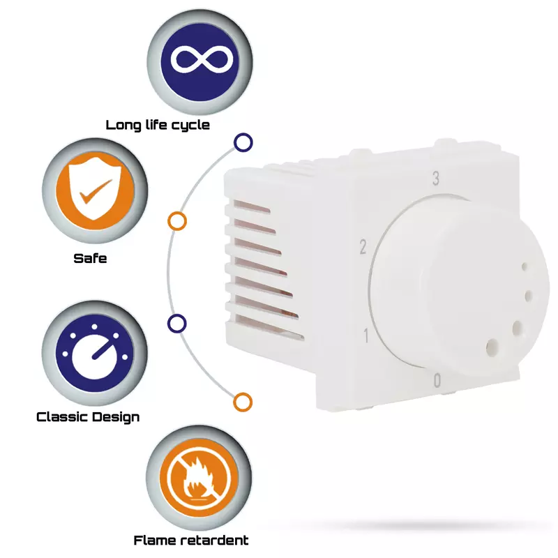 Cona 14086 White Medium Fan Regulator