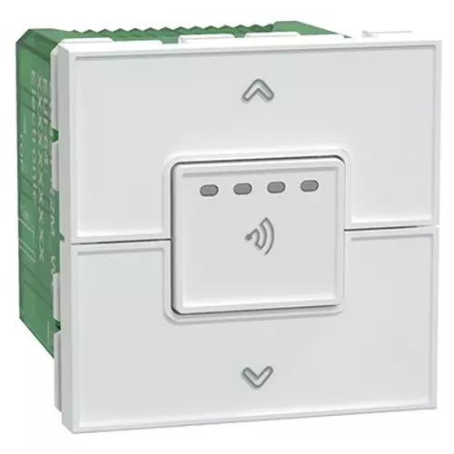 Schneider Electric Wiser Range Connected Fan Regulator White Color 4 Step Speed and 230 V AC, 50 Hz Operation Voltage, CD4SFR2M_WE