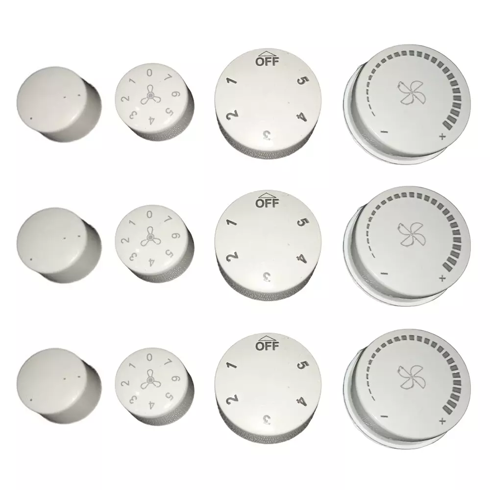 GENERIC Fan Regulator Knob Cap White Small and Medium Size, FRCK-12-1 (Pack of 12)