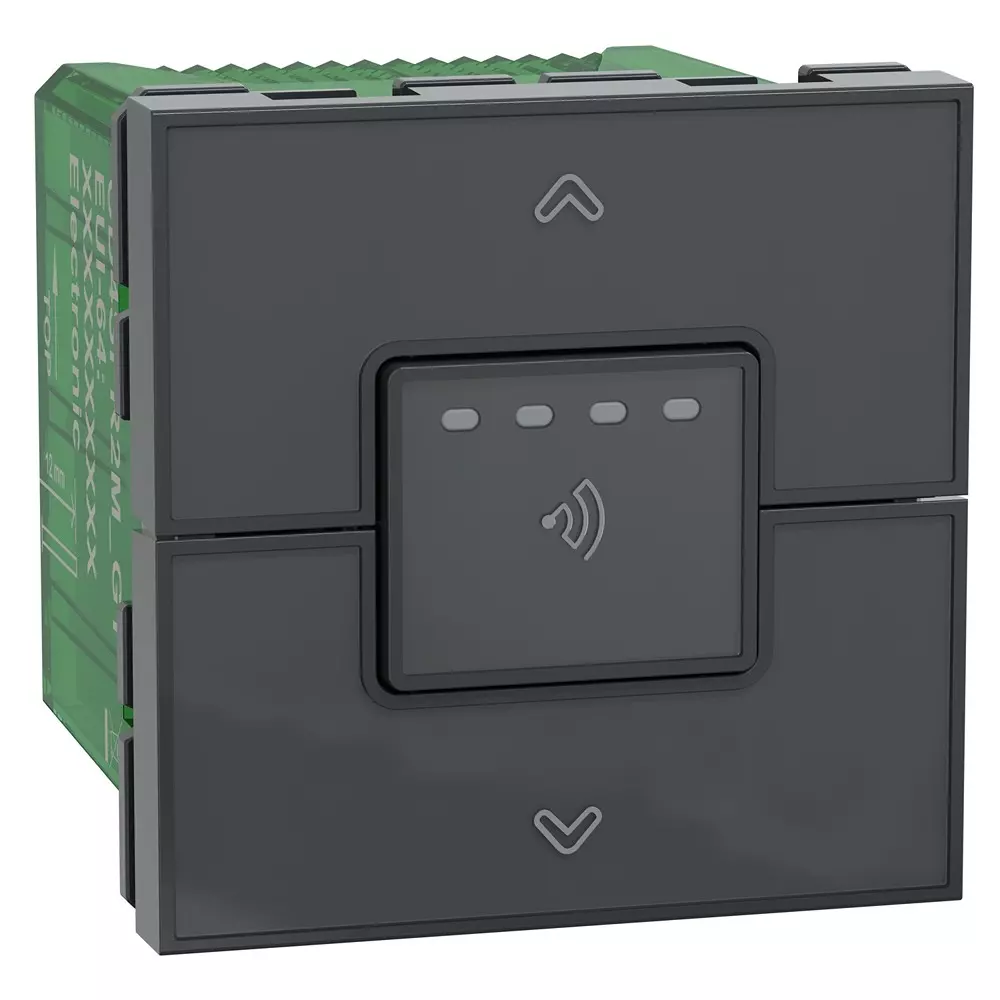 Schneider Electric Wiser Range Connected Fan Regulator Grey Color 4 Step Speed and 230 V AC, 50 Hz Operation Voltage, CD4SFR2M_GY