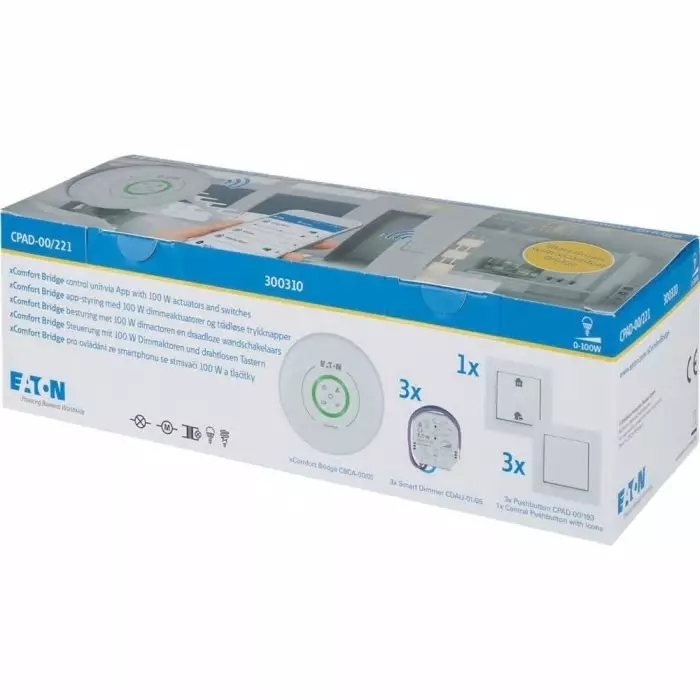 EATON 1 Gang Di mmer Switch, 196 - 253V, 100W, 300310 CPAD-00/221