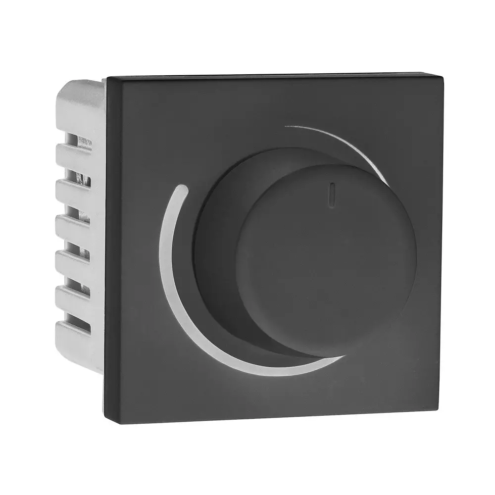 Legrand Rotary Dimmer Allzy 500 W 2 Module Matt Black, 6812 44 Pack of 10 Pcs)
