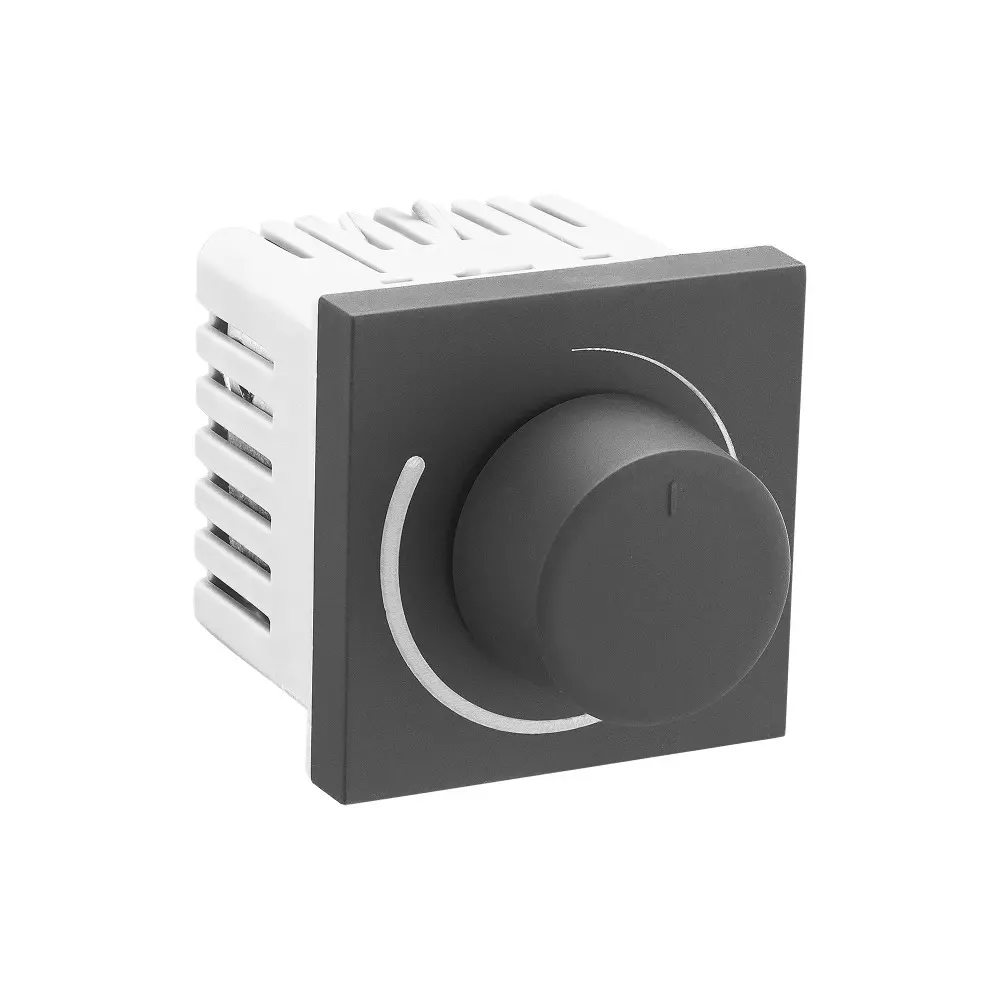 Legrand Rotary Dimmer Allzy 500 W 2 Module Matt Black, 6812 44 Pack of 10 Pcs)