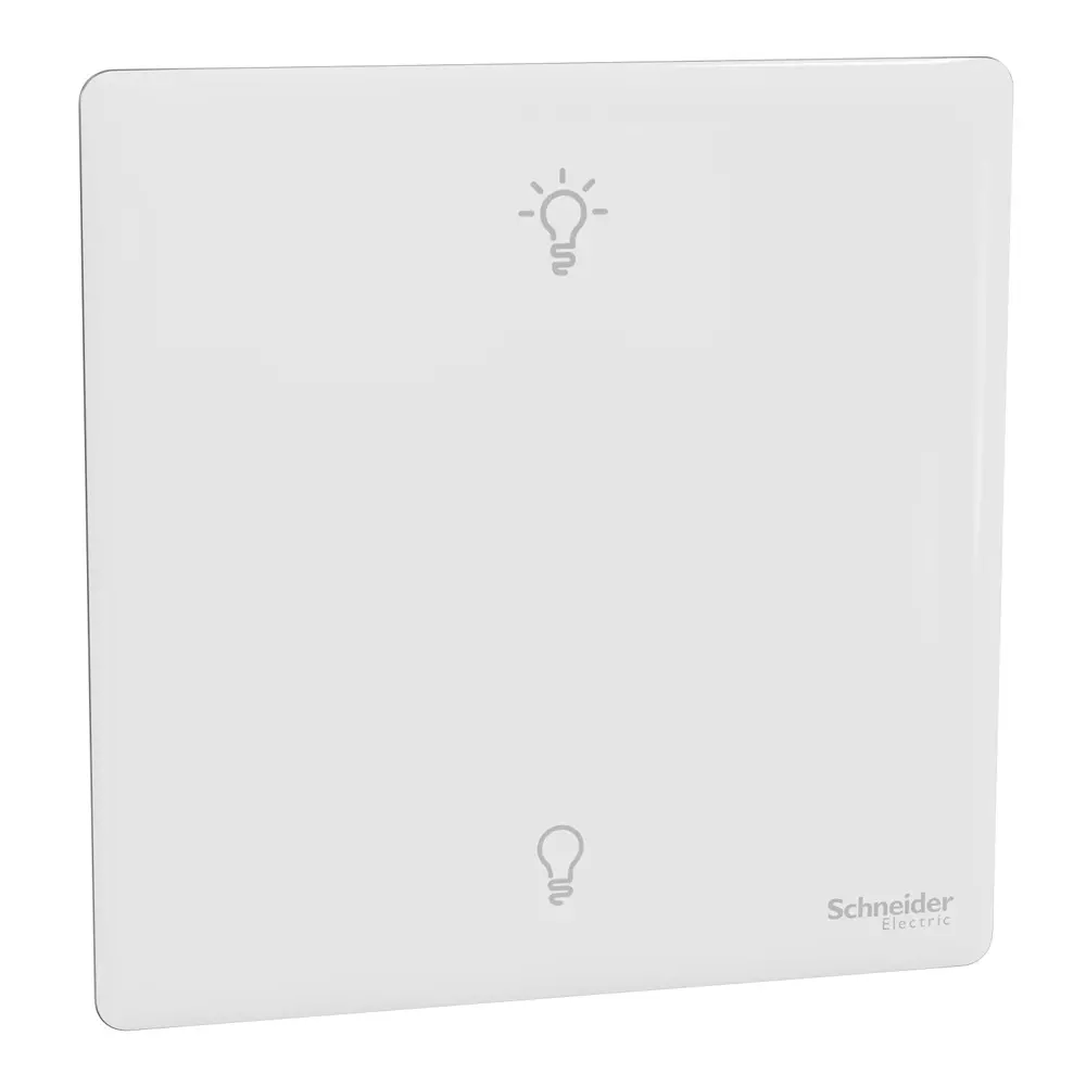 Schneider Electric Unica X Series Universal Push Button Dimmer Painted White Color 1 Gang and 250 W Power Rating, NUX31RUD250_PW