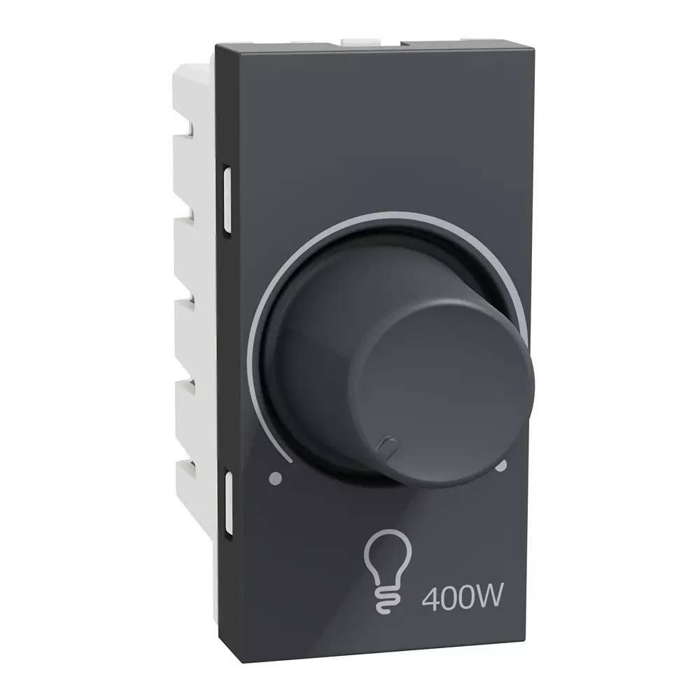 Schneider Electric Miluz Lara Series Dimmer 1 Module 400 W Power 230 V AC Operational Voltage and Anthracite Black Color, MLDMR1M_AN
