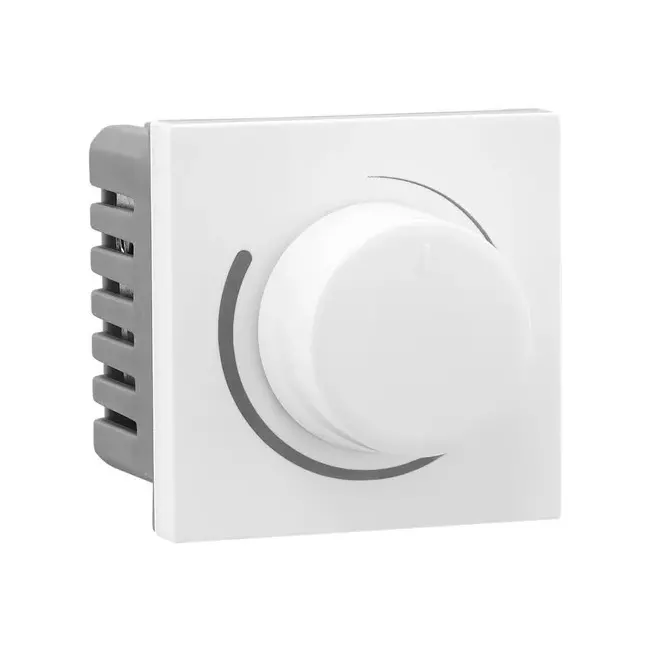 Legrand Rotary Dimmer Allzy 500 W 2 Module Glossy White, 6811 44 (Pack of 10 Pcs)