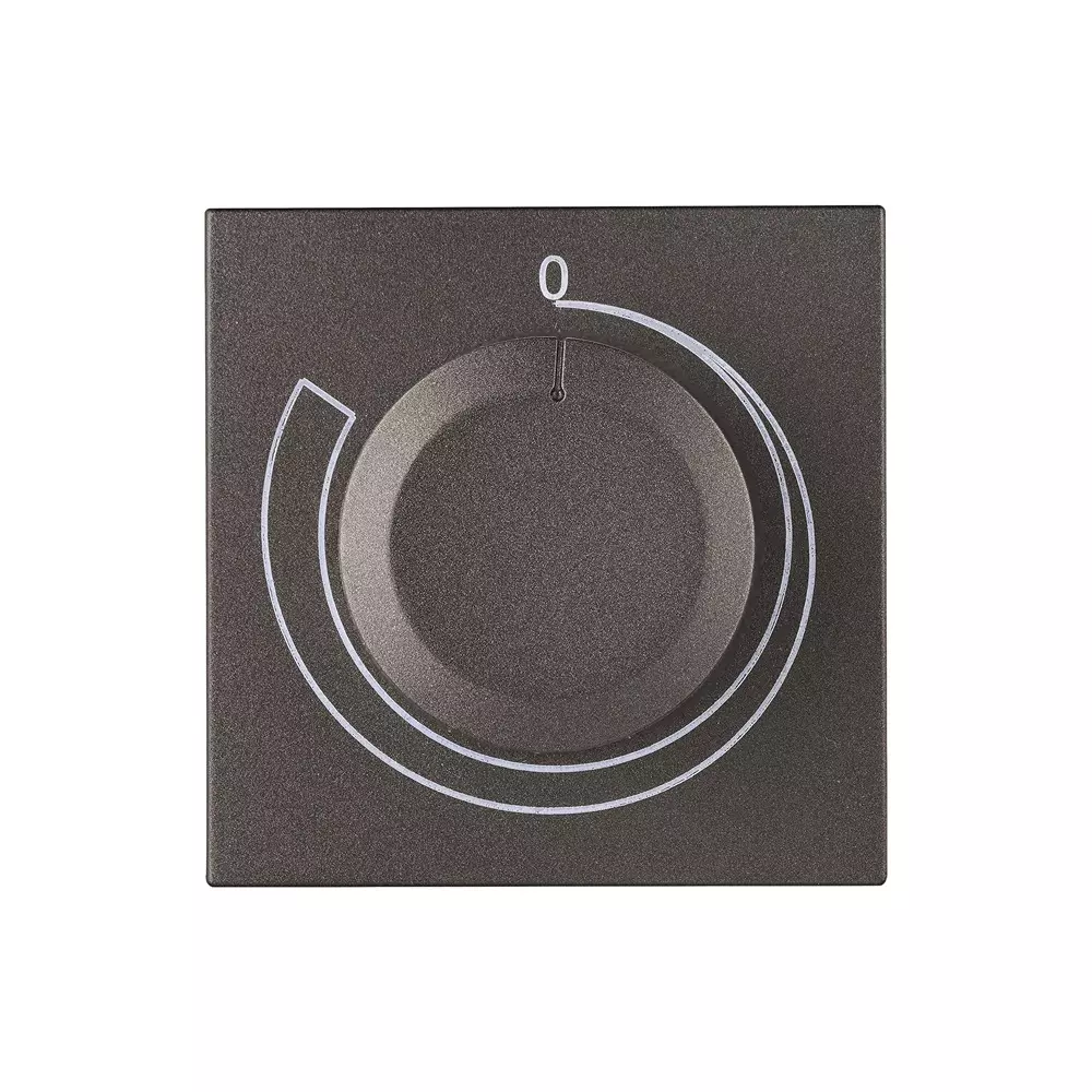 Legrand Rotary Light Dimmer Myrius Charcoal Grey 2 Module 500 W, 6794 37 (Pack of 10)