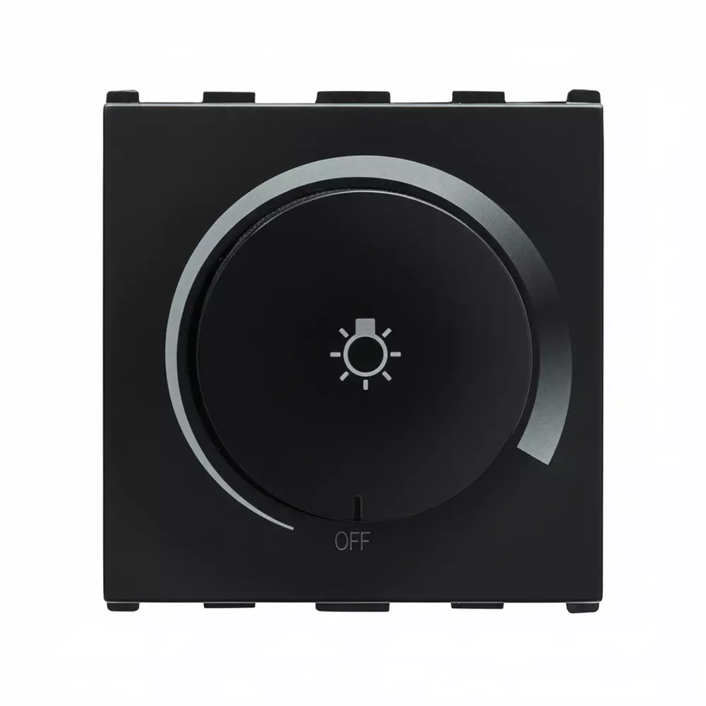Anchor Roma Urban Low to High Step Dimmer 2 Module Black for Homes, Offices & Commercial Use, 66507B