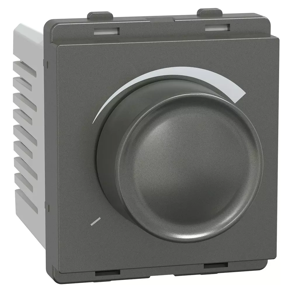 Schneider Electric Livia Series Dimmer 2 Module 1000 W Power 220-240 V AC Operational Voltage and Pristine Grey Color, P3012_PG_N