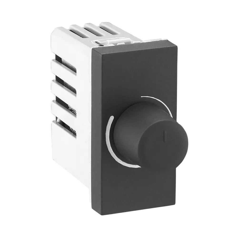Legrand Rotary Dimmer Allzy 400 W 1 Module Matt Black, 6812 43 Pack of 5 Pcs)