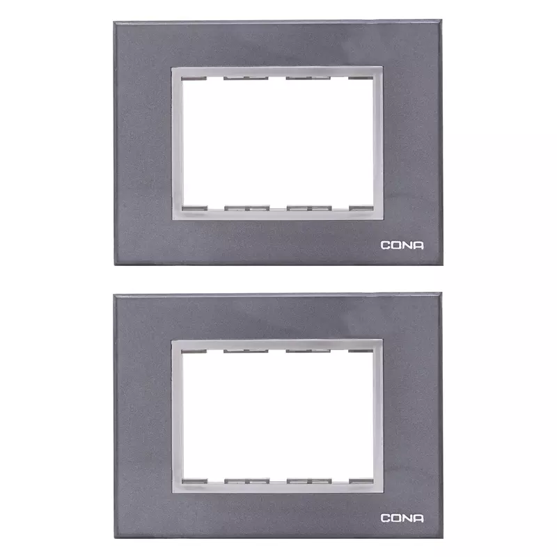 Cona 10503 Graphic Grey Polycarbonate  Modular Plate Pack of 2