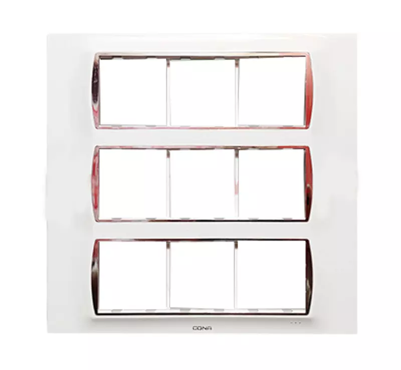 Cona MN1118 Olive Series 18 Module Polycarbonate NuGlow Modular Plate Natural White