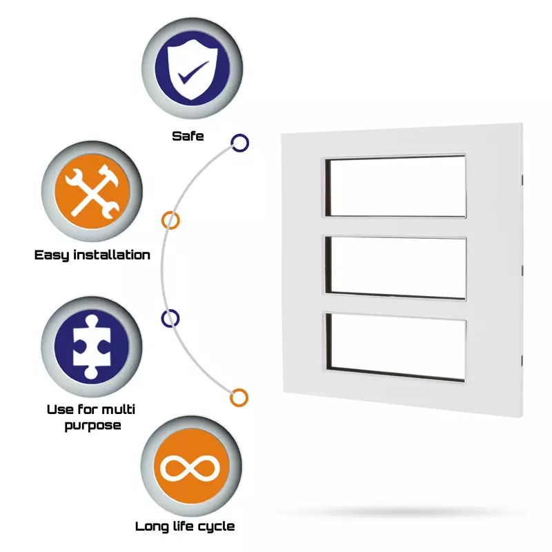 Cona 14818 White  1 Module Pack of 2