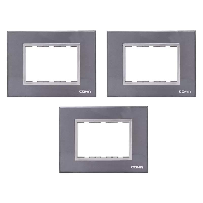 Cona 10503 Graphic Grey Polycarbonate  Modular Plate Pack of 3