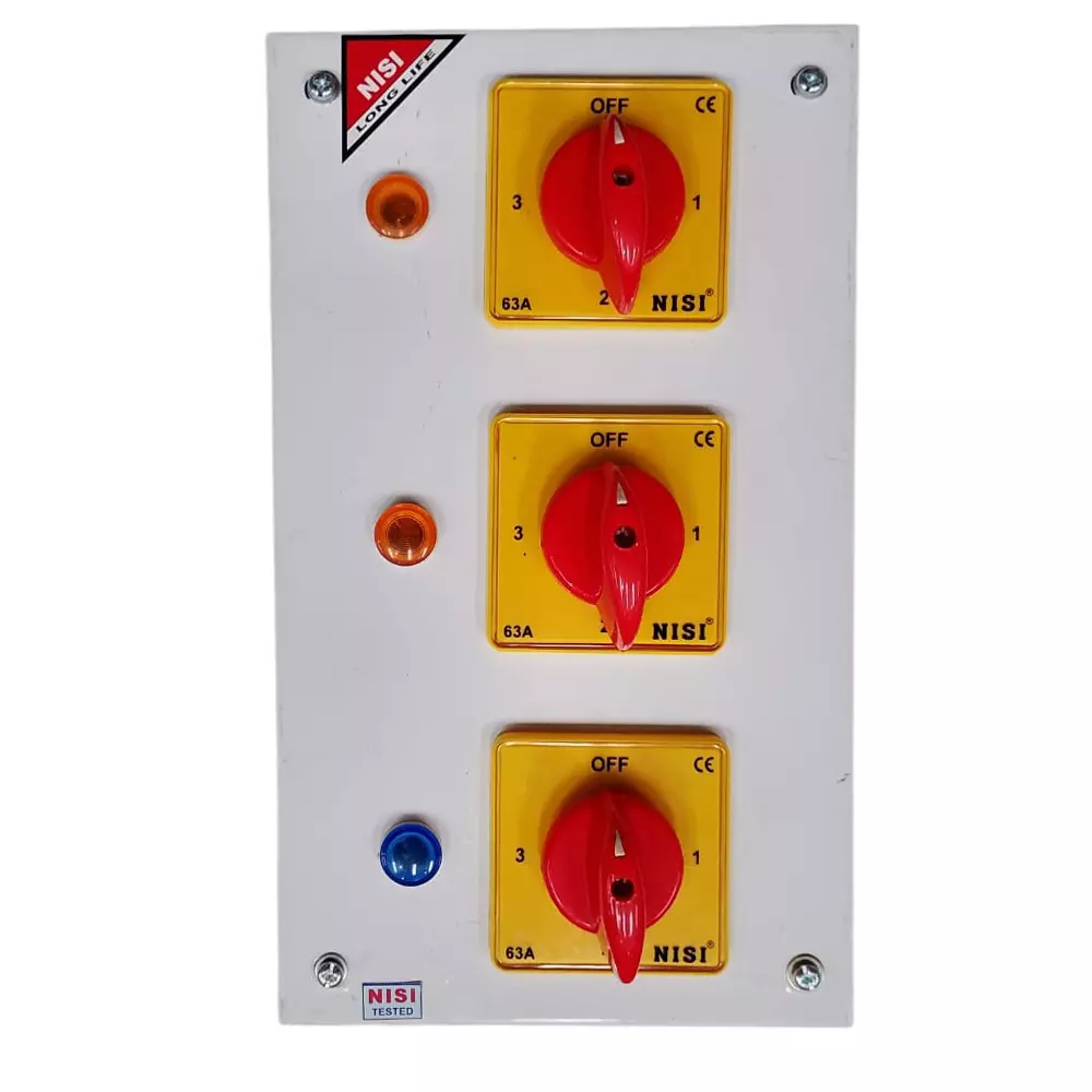 NISI 63 Amp 3 Pole Three Phase with Indicator and box