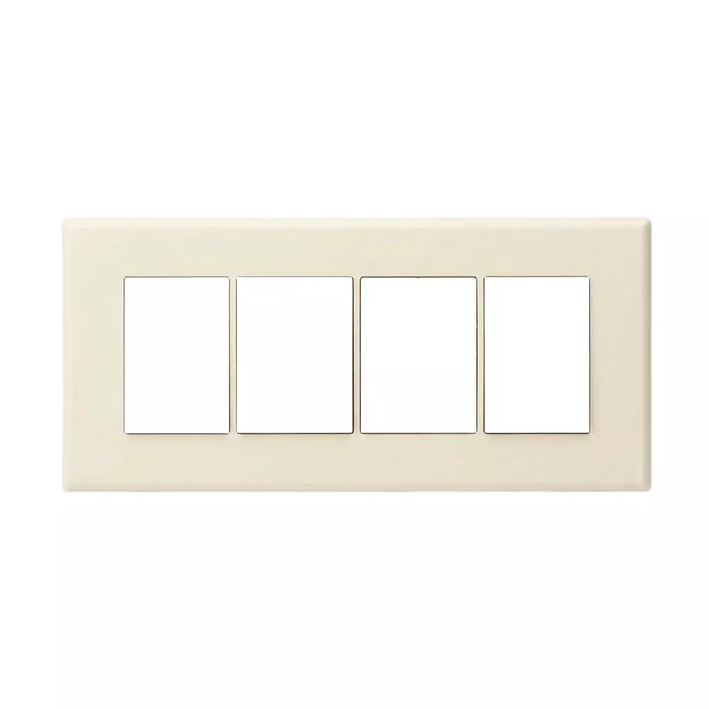 Goldmedal Curve Cristallo Cover Plate with Mounting Frames 264x86 mm Size 8 Module (Horizontal) Mettalik Ocean Pearl for Commecial and Industrial Use, 40801