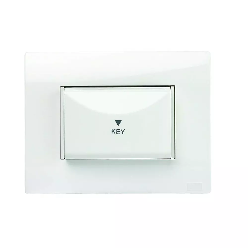Anchor Roma Plus Key Card Unit 3 Module 20 A Current Rating White PVC Plastic for Industrial Use, 289420