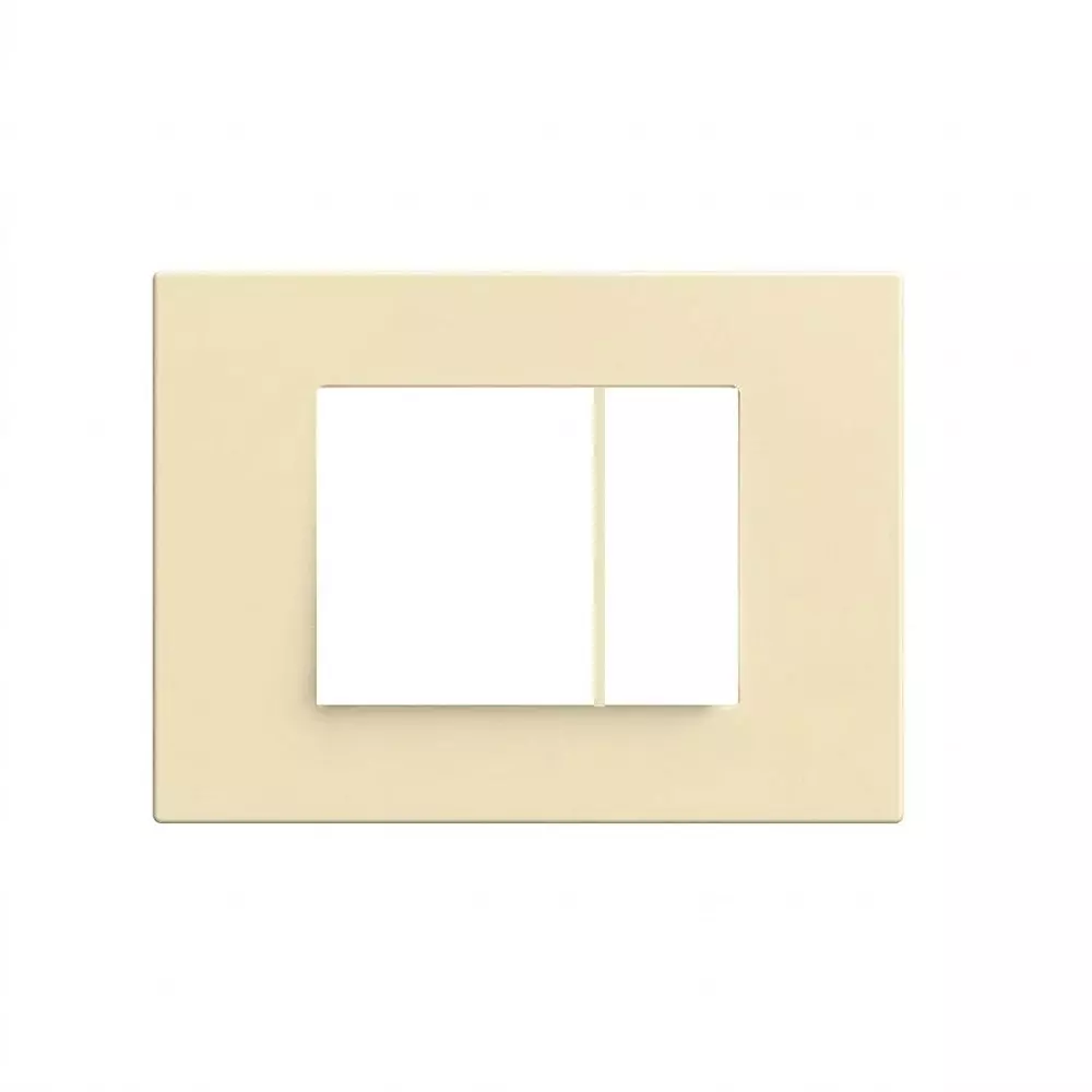 Goldmedal Curve Cristallo Cover Plate with Mounting Frames 122x86 mm Size 3 Module Mettalik Ocean Pearl for Commecial and Industrial Use, 43301