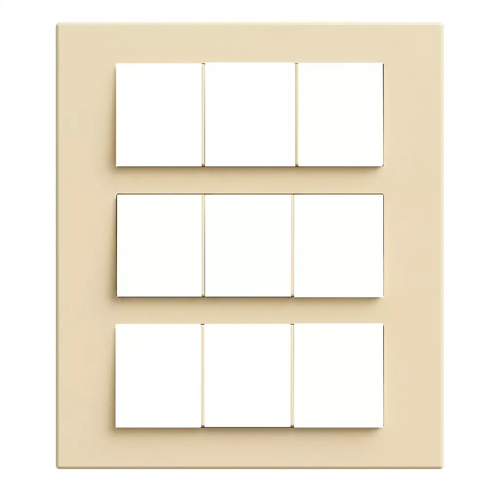 Goldmedal Curve Cristallo Cover Plate with Mounting Frames 223x217 mm Size 18 Module Mettalik Ocean Pearl for Commecial and Industrial Use, 41801
