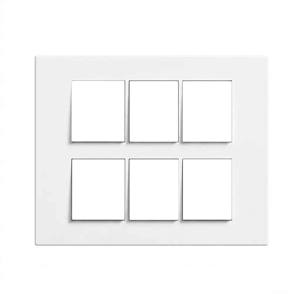 Goldmedal Curve Cristallo Cover Plate with Mounting Frames 222x151 mm Size 12 Module White Jazz for Commecial and Industrial Use, 41201