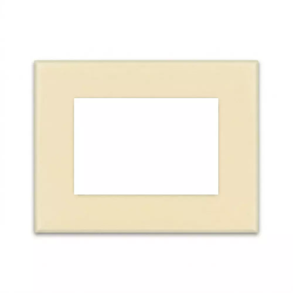 Goldmedal Curve Cristallo Cover Plate with Mounting Frames 115x86 mm Size 3 Module Mettalik Ocean Pearl for Commecial and Industrial Use, 40301