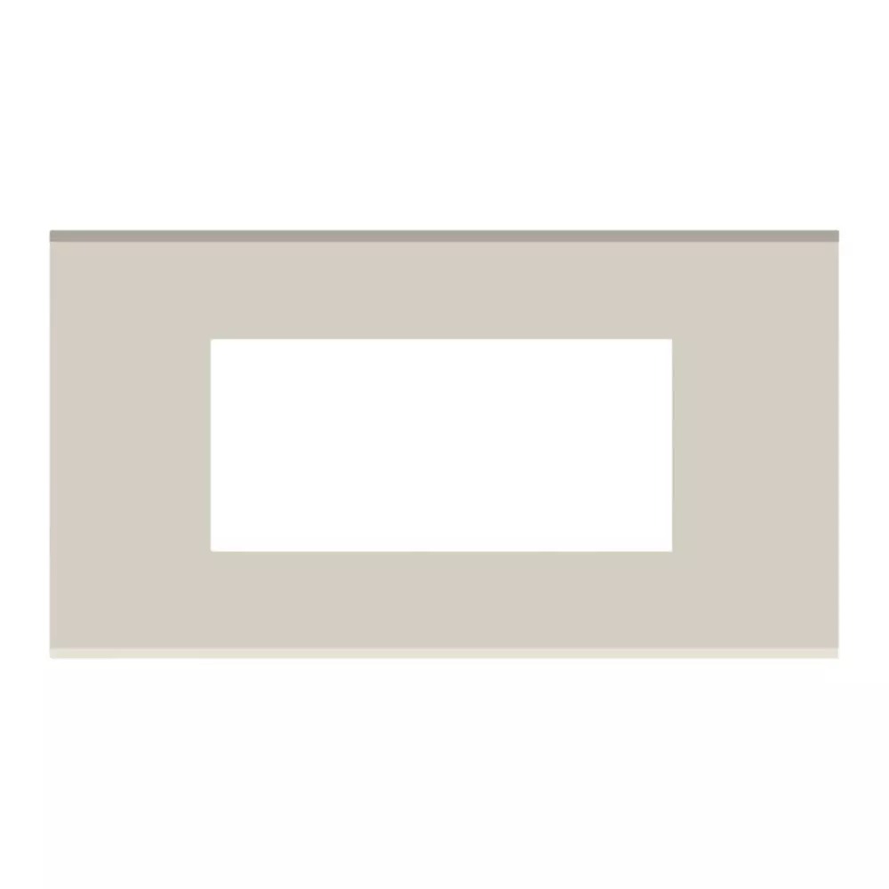 Norisys CUBE Series 6 Module Flat'5 Plate with Frame Ice Silver, C6406 .03