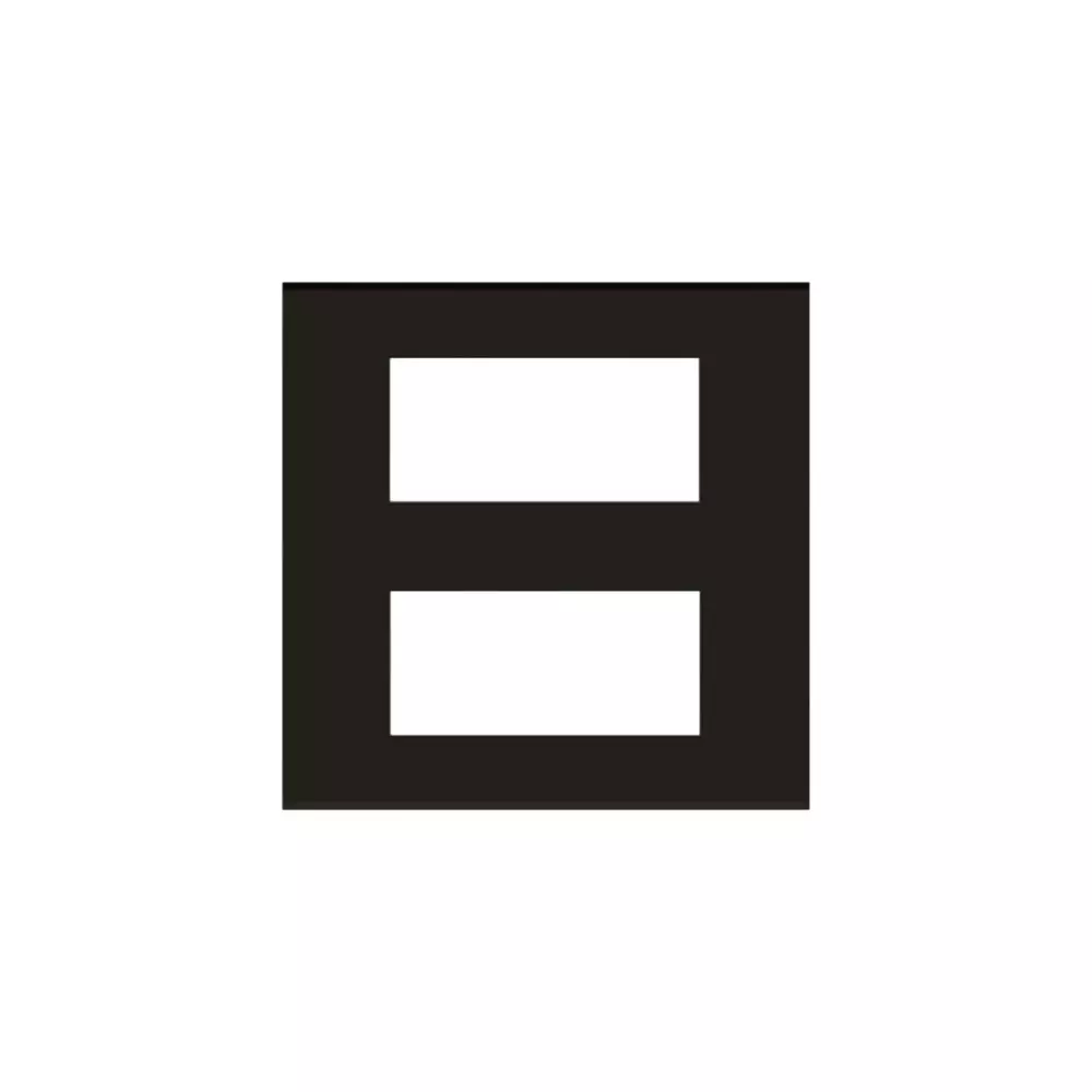 Norisys CUBE Series 8 Module Vertical Flat'5 Plate with Frame Charcoal Black, C6409 .17