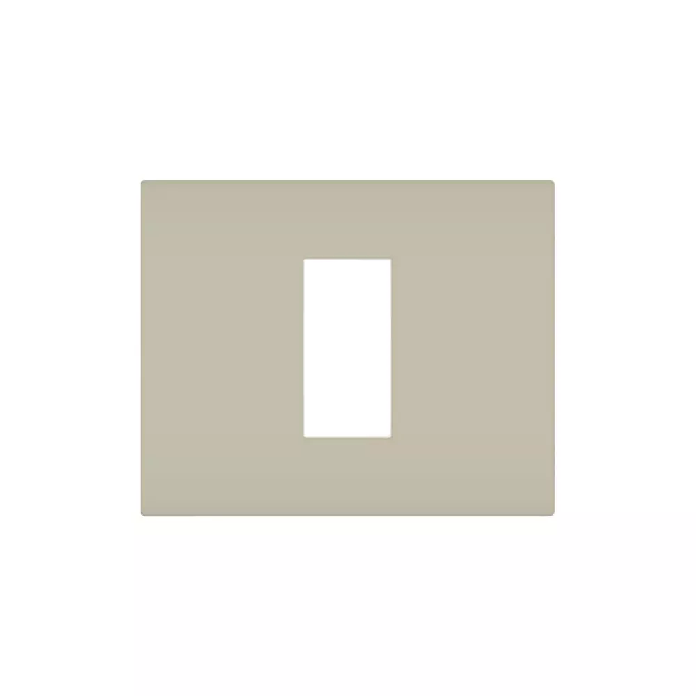Norisys SQUARE Series Smart Plate with Frame Ice Silver 1 Module, S7631 .03