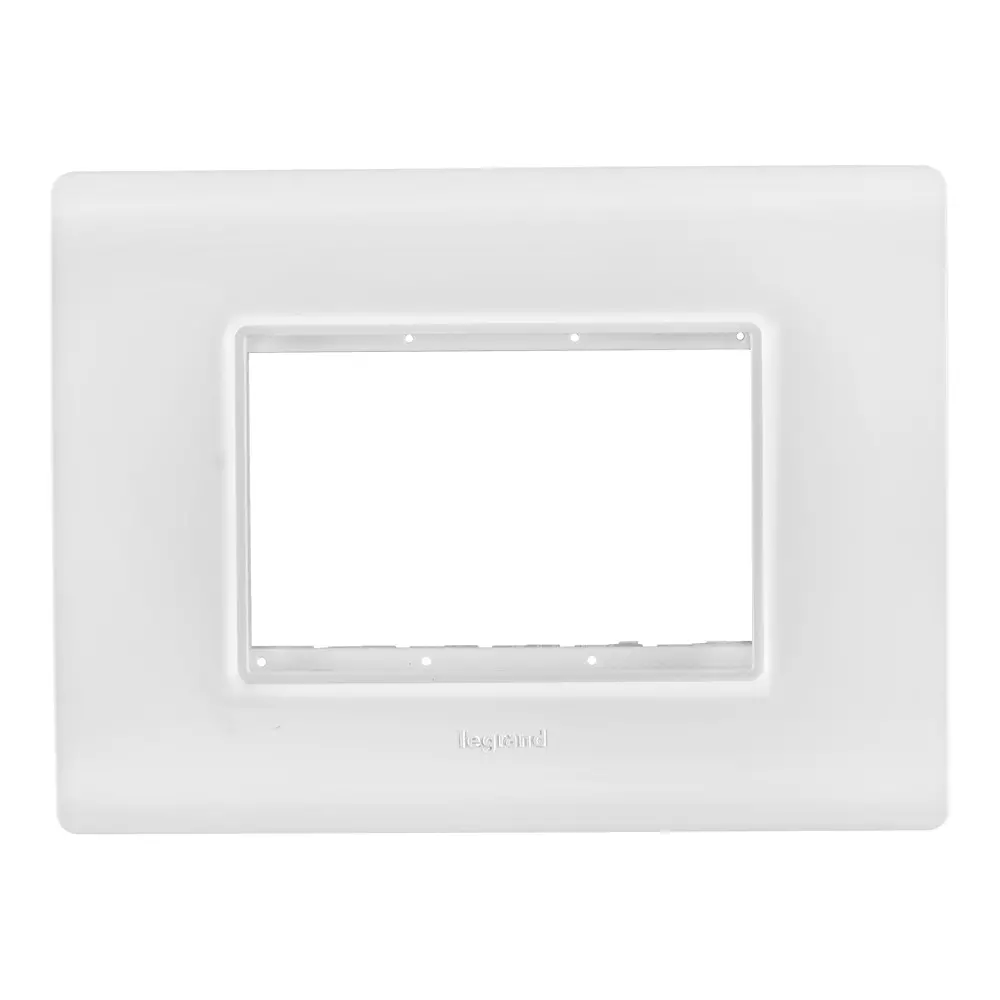 Legrand Cover Plate with Support Frame Allzy White 3 Module, 6813 02 (Pack of 10)