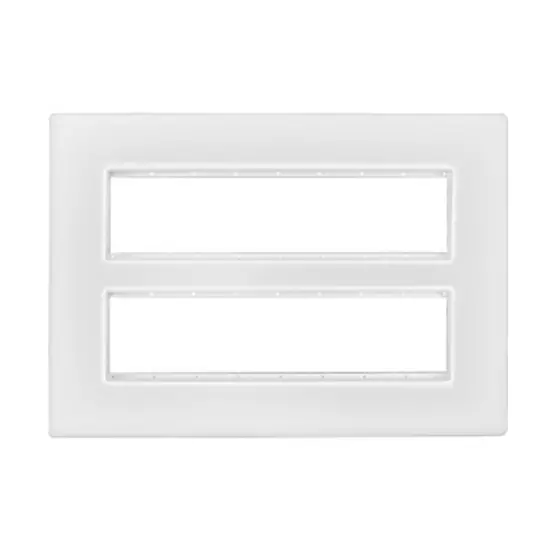 Legrand Cover Plate with Support Frame Allzy White 16 Module, 6813 09 (Pack of 10)