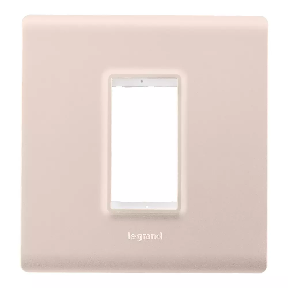 Legrand Cover Plate with Support Frame Allzy Rose Gold 1 Module, 6813 55 (Pack of 20)