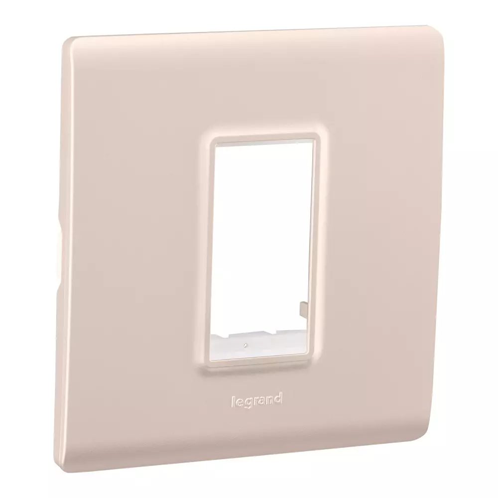 Legrand Cover Plate with Support Frame Allzy Rose Gold 1 Module, 6813 55 (Pack of 20)