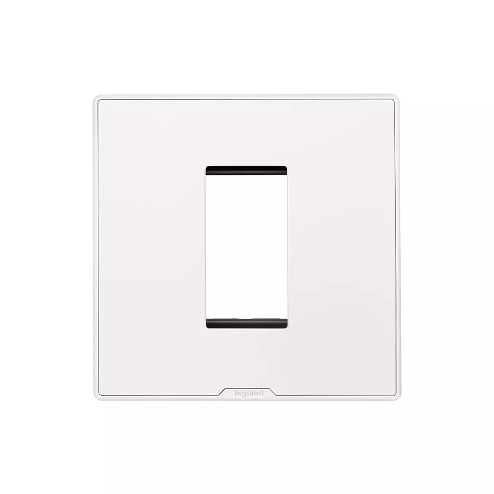 Legrand Cover Plate with Support Frame Myrius Classic White 1 Module, 6795 01 (Pack of 20)
