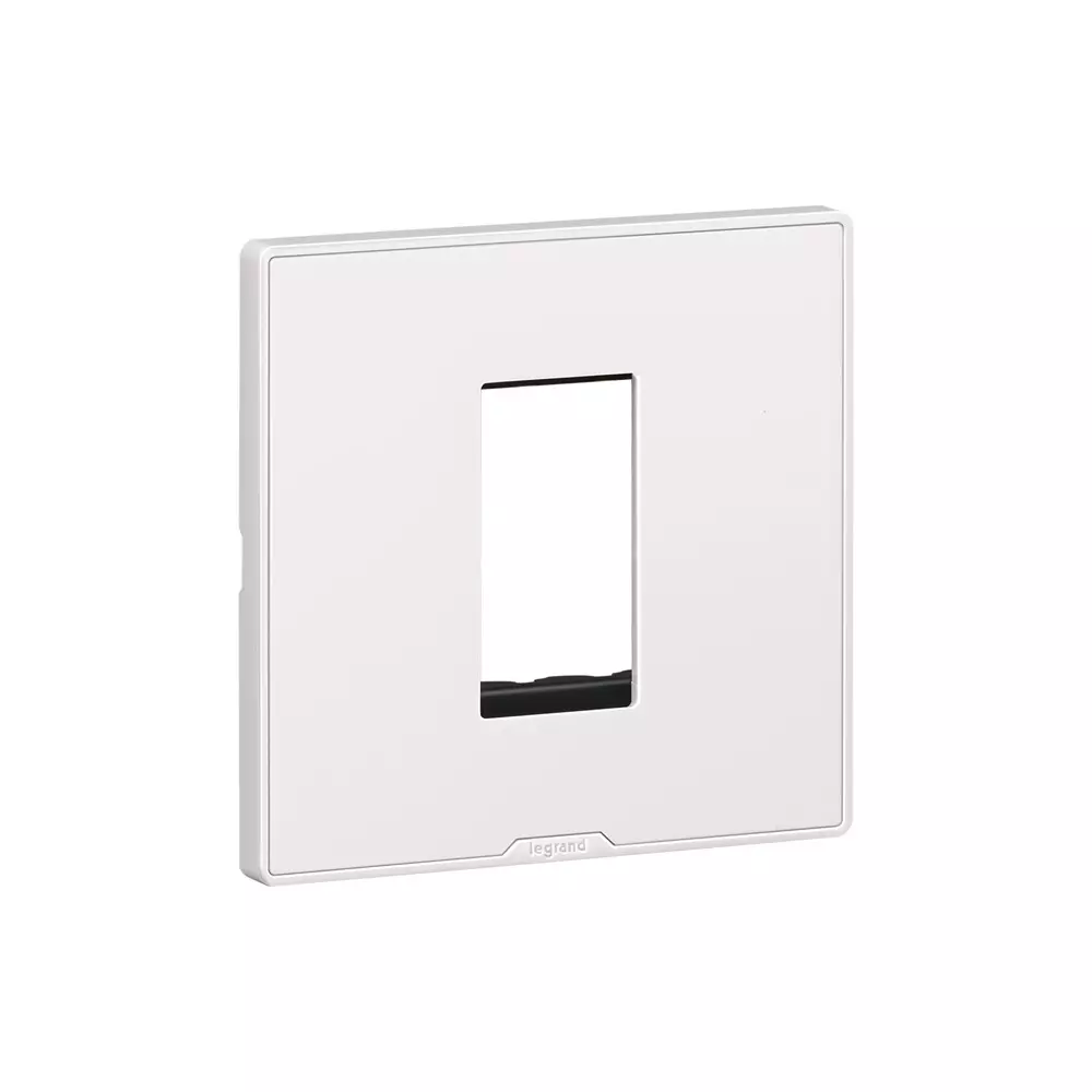 Legrand Cover Plate with Support Frame Myrius Classic White 1 Module, 6795 01 (Pack of 20)