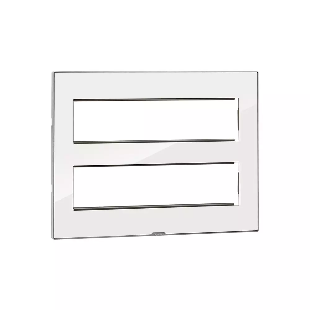 Legrand Cover Plate with Support Frame Myrius Ice White 16 Module, 6795 36