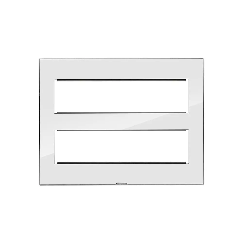 Legrand Cover Plate with Support Frame Myrius Ice White 16 Module, 6795 36