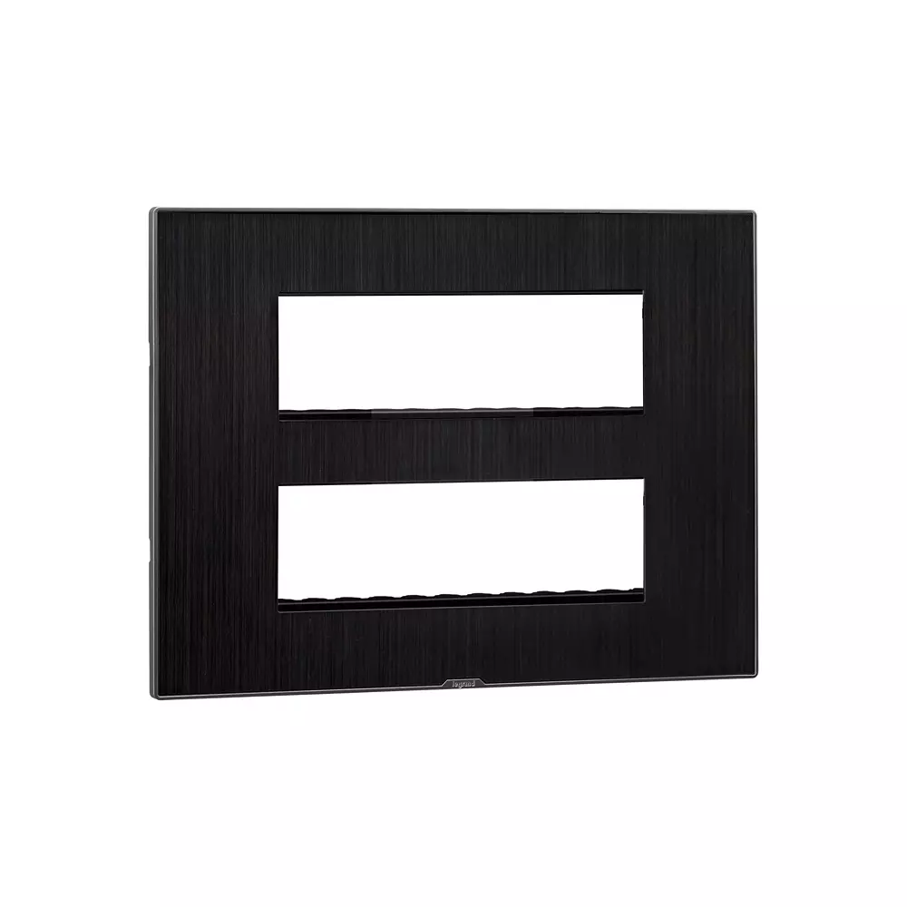Legrand Cover Plate with Support Frame Myrius Dark Fade 12 Module, 6796 12