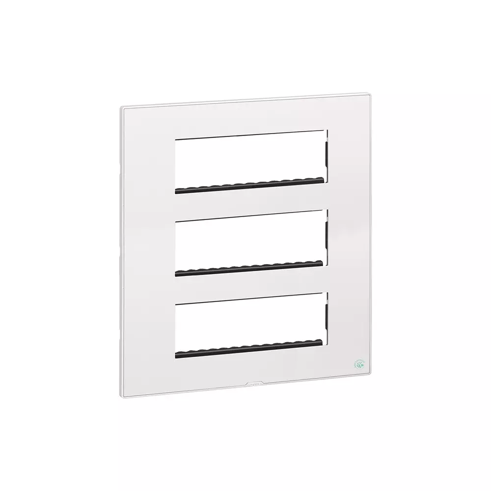 Legrand Anti-Bacterial Cover Plate with Support Frame Myrius Classic White 18 Module, 6793 58 (Pack of 10)