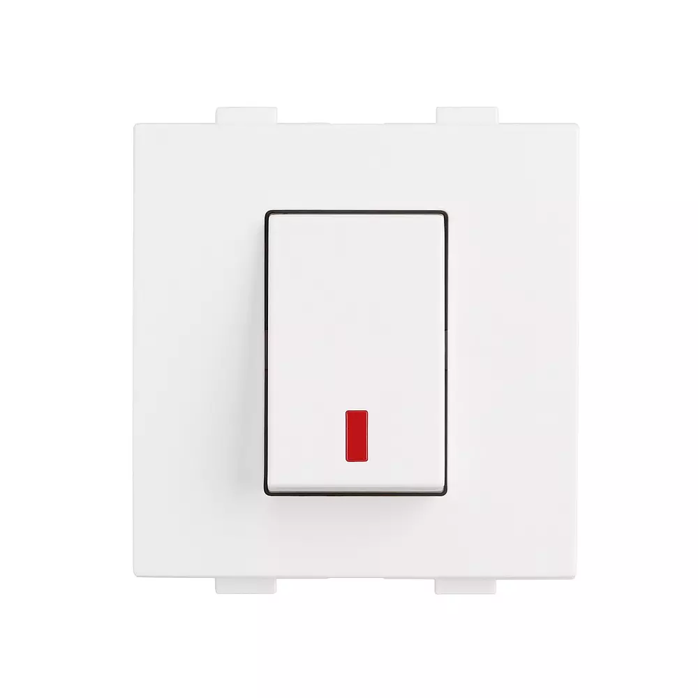 C&S Electric Switch with Indicator White 2 Module 2 Pole 32 Amp, CE20121NR