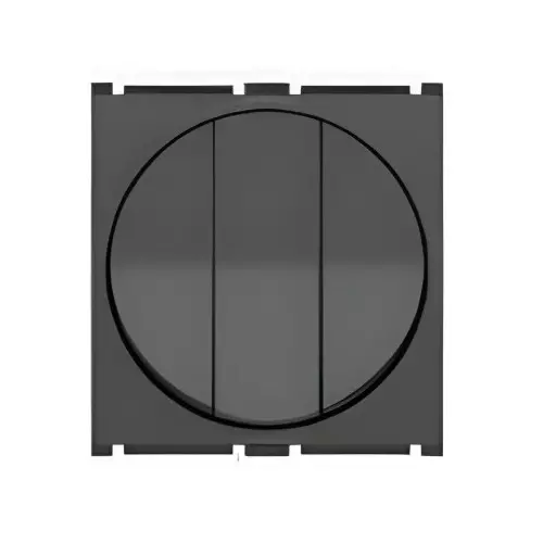Goldmedal Modular 3 Switch 10 Amp 1 Way 2 M Carbon Grey, 182606