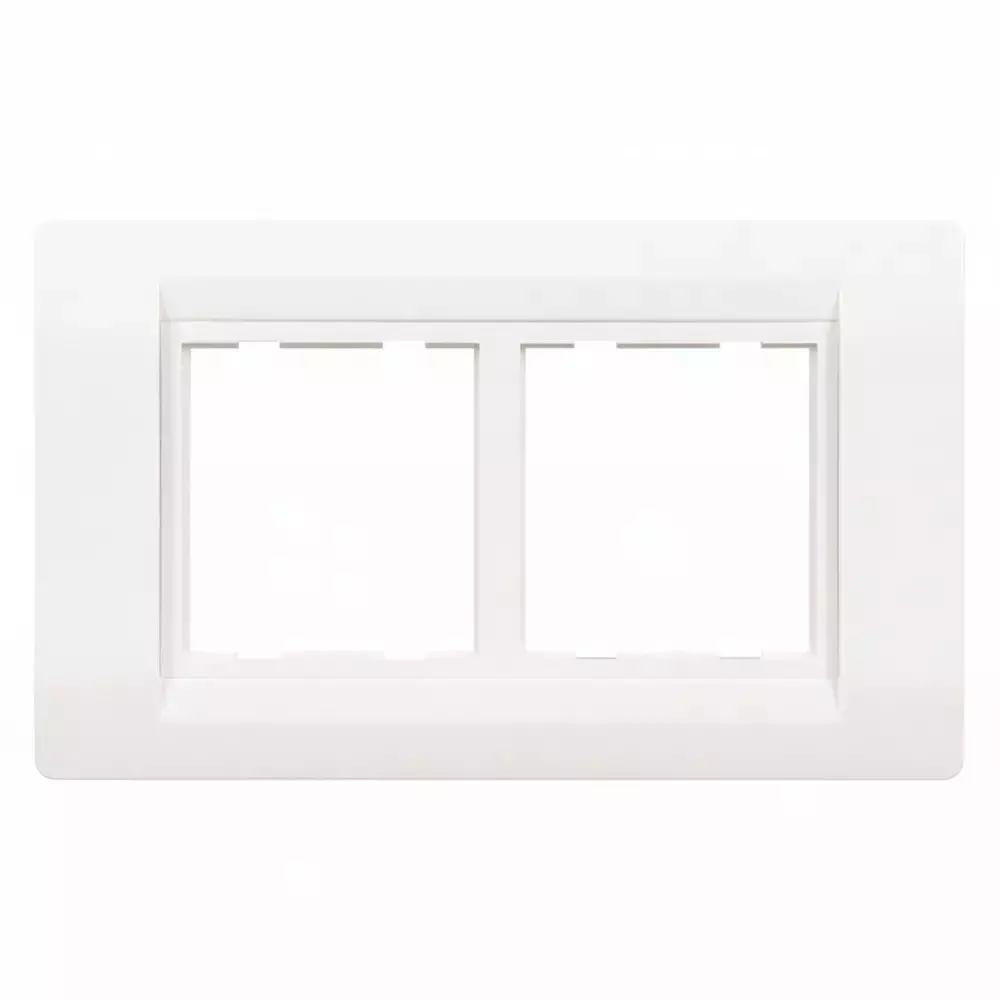 K9 Euro Cover Plate With Base Frame 4 Module White, W-9063U (Pack of 10)