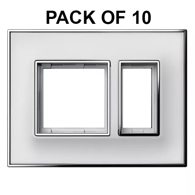 K9 Evoq Cover Plate With Base Frame Amaze 3 Module White, 9453 (Pack of 10)