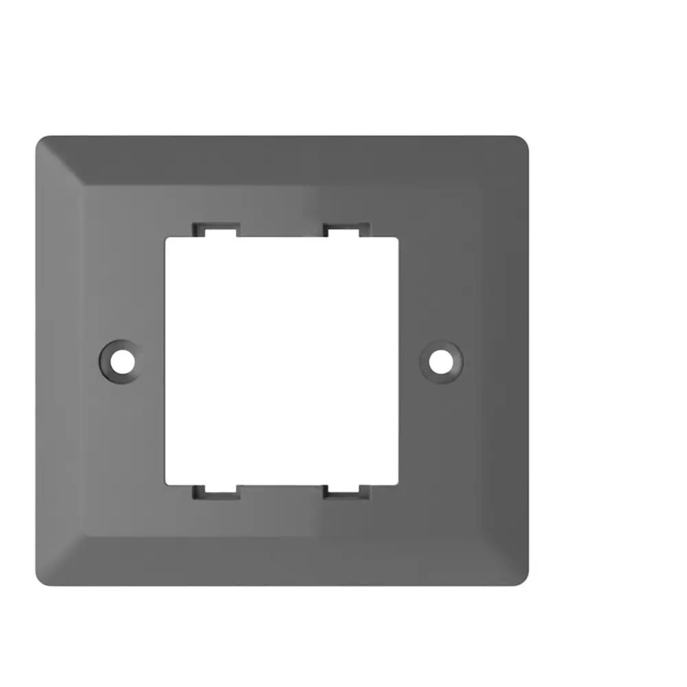 Anchor Rego Cover Plate Single Mounting 2 Module Graphite Black PVC Plastic for Industrial and Home Use, 48102