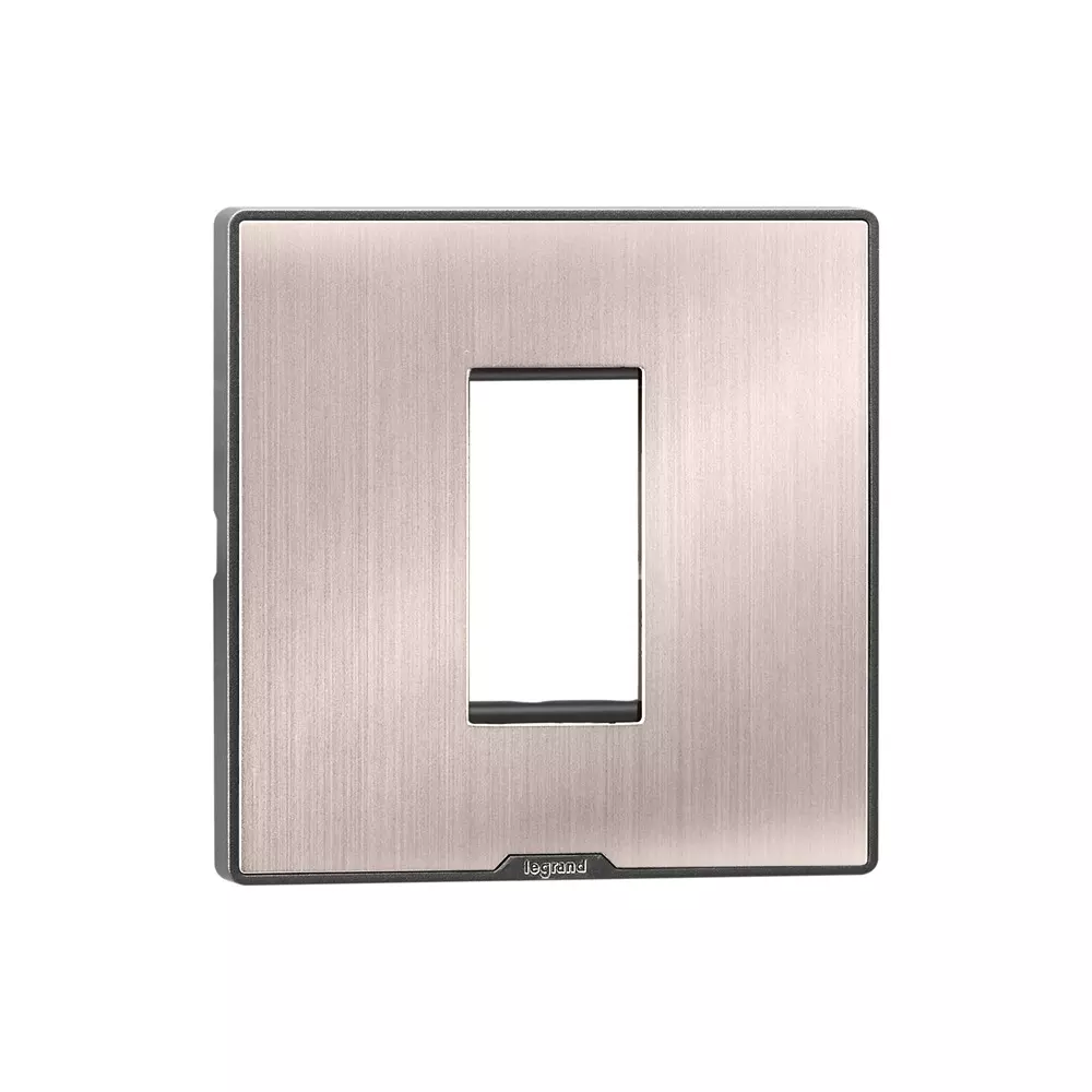 Legrand Myrius Series 1 M Modular Cover Plate with Frame High Grade Polycarbonate Pearl Champagne, 6795 61