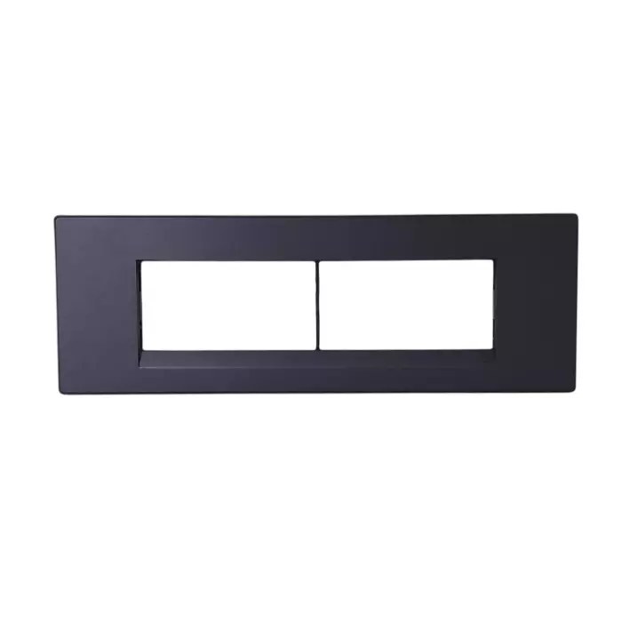 L&T [ Lauritz Knudsen ] Englaze Plastic Horizontal Cover Plate With Plastic Grid Frame Mountain Grey Color 8 Module, CB92108FM01