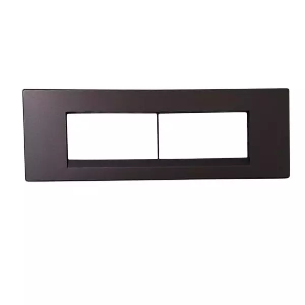L&T [ Lauritz Knudsen ] Englaze Plastic Horizontal Cover Plate With Plastic Grid Frame Champagne Gold Color 8 Module, CB92108FC01