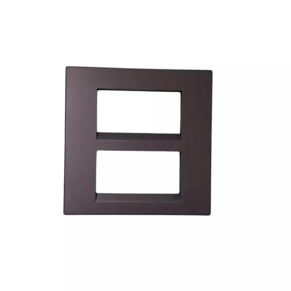 L&T [ Lauritz Knudsen ] Englaze Plastic Square Cover Plate With Plastic Grid Frame Champagne Gold Color 8 Module, CB92208FC01