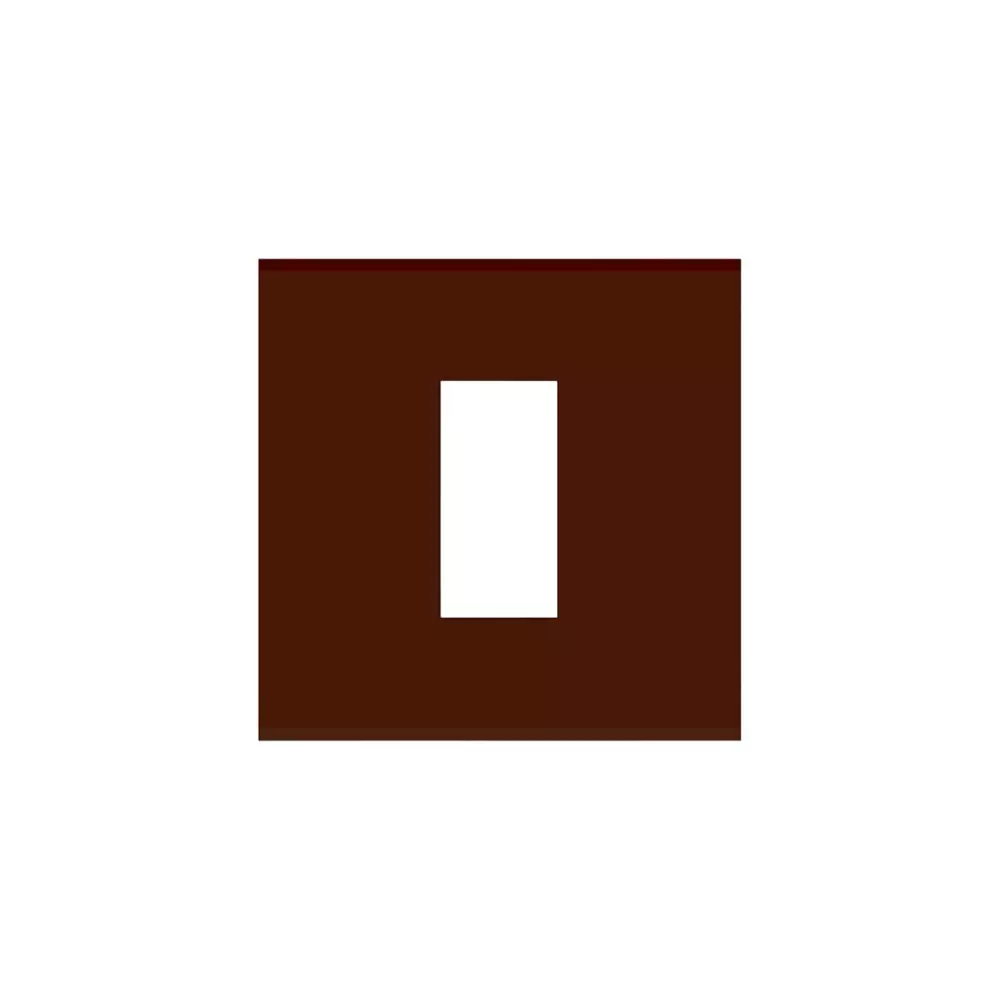 Norisys CUBE Series 1 Module Flat'5 Plate with Frame Cocoa Brown, C6401 .25