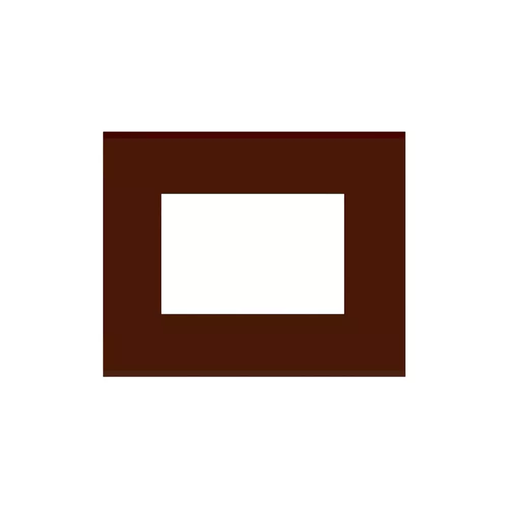 Norisys CUBE Series 3 Module Flat'5 Plate with Frame Cocoa Brown, C6403 .25