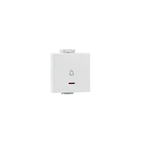 Philips 10 A 2 Module Jumbo Bell Push with Indicator Durro White, 913713988301